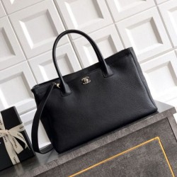 Mirror Quality Replica Chanel Executive Cerf Tote Bag in Black Clone
