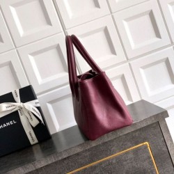 Mirror Quality Replica Chanel Cerf Executive Calfskin Shopper Bag 32cm Burgundy Clone
