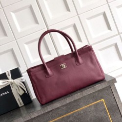 Mirror Quality Replica Chanel Cerf Executive Calfskin Shopper Bag 32cm Burgundy Clone