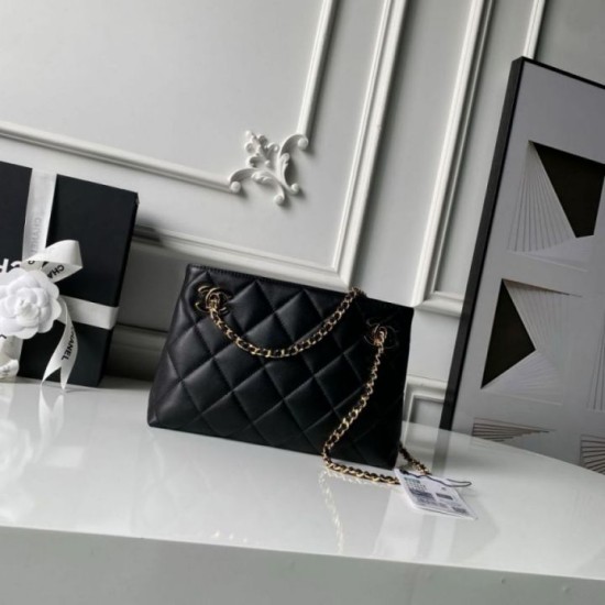 Luxury Replica Chanel 26S Small Tote Bag AS6248 Black Knockoff Mirror Quality Replica Chanel 26S Small Tote Bag AS6248 Black Clone