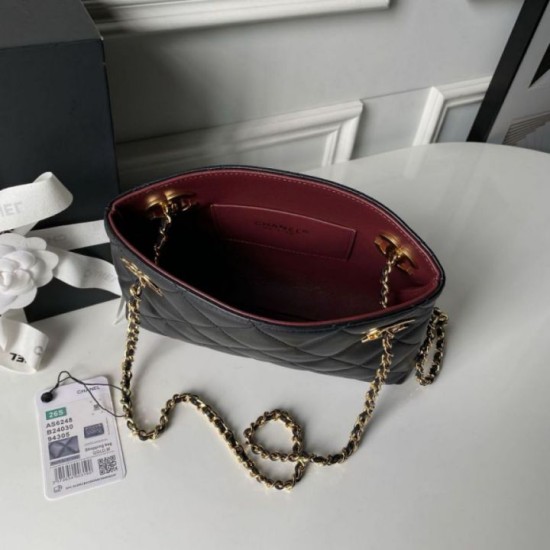 Luxury Replica Chanel 26S Small Tote Bag AS6248 Black Knockoff Mirror Quality Replica Chanel 26S Small Tote Bag AS6248 Black Clone