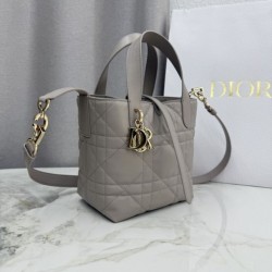 Mirror Quality Replica Dior Toujours Small Vertical Tote Bag Gray Clone