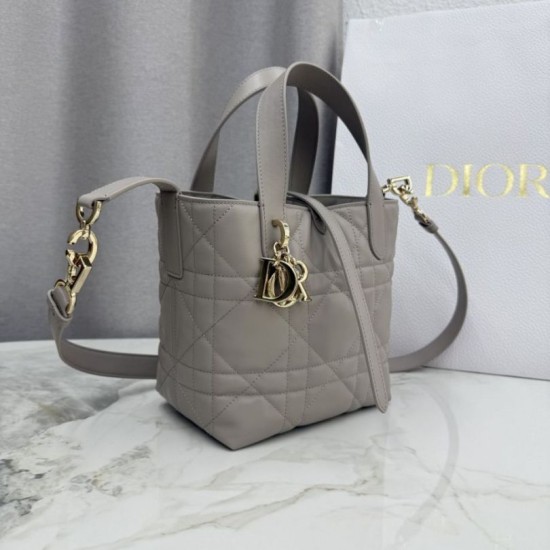 Luxury Replica Dior Toujours Small Vertical Tote Bag Gray Knockoff Mirror Quality Replica Dior Toujours Small Vertical Tote Bag Gray Clone