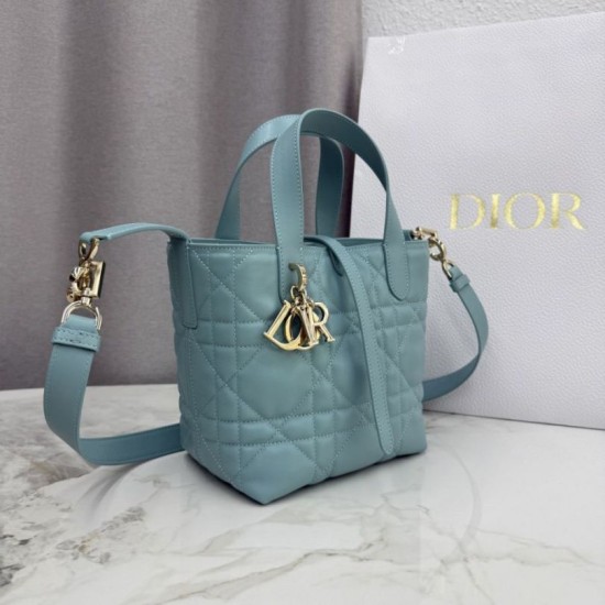 Luxury Replica Dior Toujours Small Vertical Tote Bag Blue Knockoff Mirror Quality Replica Dior Toujours Small Vertical Tote Bag Blue Clone