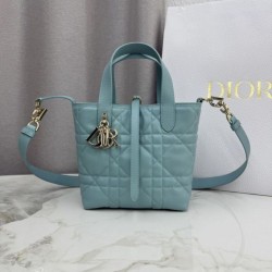 Mirror Quality Replica Dior Toujours Small Vertical Tote Bag Blue Clone