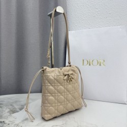 Luxury Replica Dior Adiorable Mini Bucket Bag Apricot Knockoff Mirror Quality Replica Dior Adiorable Mini Bucket Bag Apricot Clone