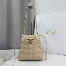 Mirror Quality Replica Dior Adiorable Mini Bucket Bag Apricot Clone