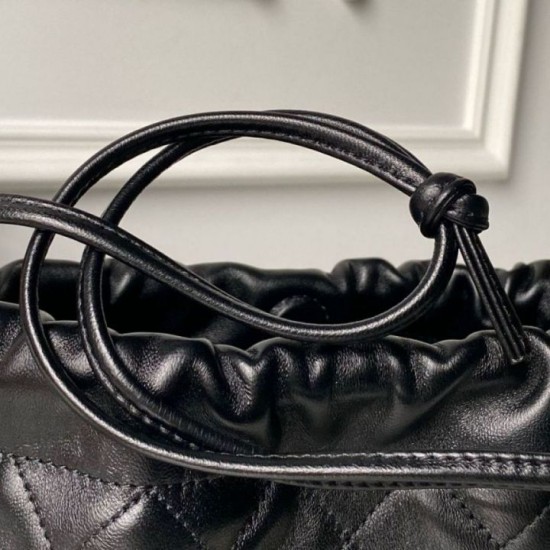Luxury Replica Chanel 26s Quilted Drawstring Bucket Bag AP5317 Black Knockoff Mirror Quality Replica Chanel 26s Quilted Drawstring Bucket Bag AP5317 Black Clone