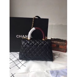 Mirror Quality Replica Chanel Coco Handbag Black 23/28cm 01 Clone
