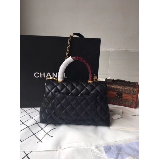 Mirror Quality Replica Chanel Coco Handbag Black 23/28cm 01 Clone