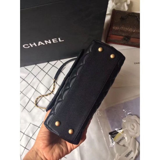 Mirror Quality Replica Chanel Coco Handbag Black 23/28cm 01 Clone