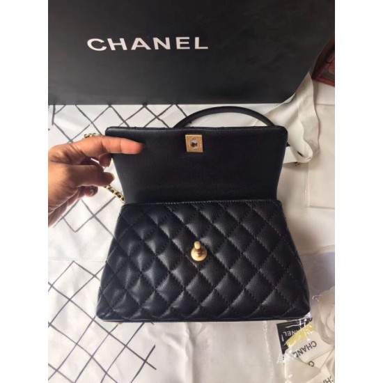 Mirror Quality Replica Chanel Coco Handbag Black 23/28cm 01 Clone
