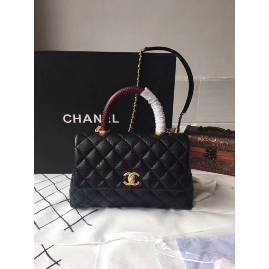 Mirror Quality Replica Chanel Coco Handbag Black 23/28cm 01 Clone