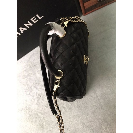 Mirror Quality Replica Chanel Coco Handbag Black 23/28cm 02 Clone