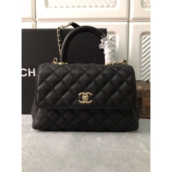 Mirror Quality Replica Chanel Coco Handbag Black 23/28cm 02 Clone