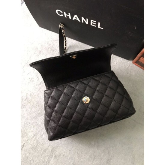 Mirror Quality Replica Chanel Coco Handbag Black 23/28cm 02 Clone
