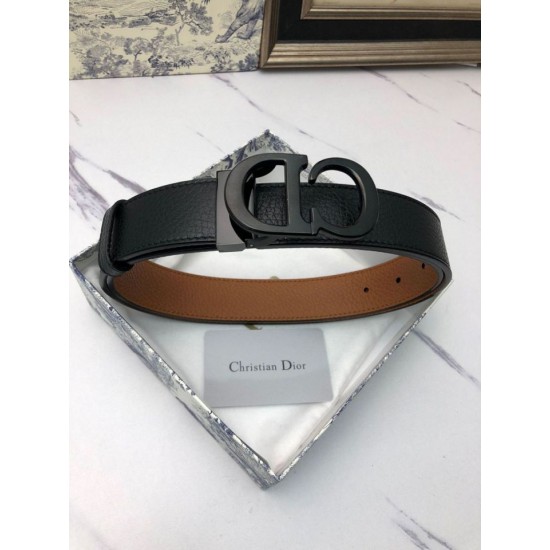 Mirror Quality Replica Dior Montaigne Reversible Belt 35mm Ultra Matte Calfskin Clone