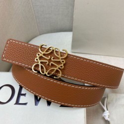 Mirror Quality Replica Loewe Anagram Reversible Belt 32mm Brown/Blue Clone