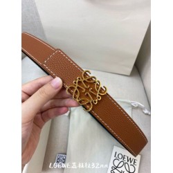 Mirror Quality Replica Loewe Anagram Reversible Belt 32mm Brown/Blue Clone
