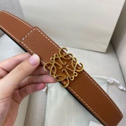 Mirror Quality Replica Loewe Anagram Reversible Belt 32mm Brown/Blue Clone