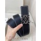 Mirror Quality Replica Loewe Anagram Reversible Belt 40mm Black/Navy Blue Clone