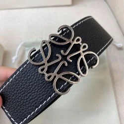 Mirror Quality Replica Loewe Anagram Reversible Belt 40mm Black/Navy Blue Clone
