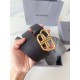 Mirror Quality Replica Balenciaga BB Belt with BB Logo Buckle 35mm Black Clone