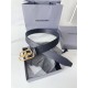 Mirror Quality Replica Balenciaga BB Belt with BB Logo Buckle 35mm Black Clone