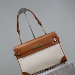 Mirror Quality Replica YSL Saint Laurent Manhattan Top-Handle Crossbody Bag Brown Clone