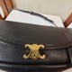 Mirror Quality Replica Celine Halfmoon Small Soft Triomphe Bag Black Clone