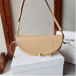 Mirror Quality Replica Celine Halfmoon Small Soft Triomphe Bag Apricot Clone