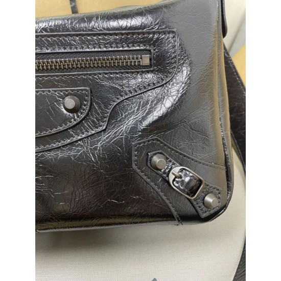 Mirror Quality Replica Balenciaga Le City Classic Shoulder Bag Black Clone