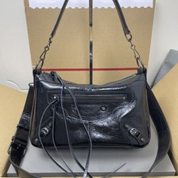 Mirror Quality Replica Balenciaga Le City Classic Shoulder Bag Black Clone