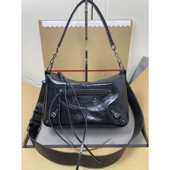 Mirror Quality Replica Balenciaga Le City Classic Shoulder Bag Black Clone