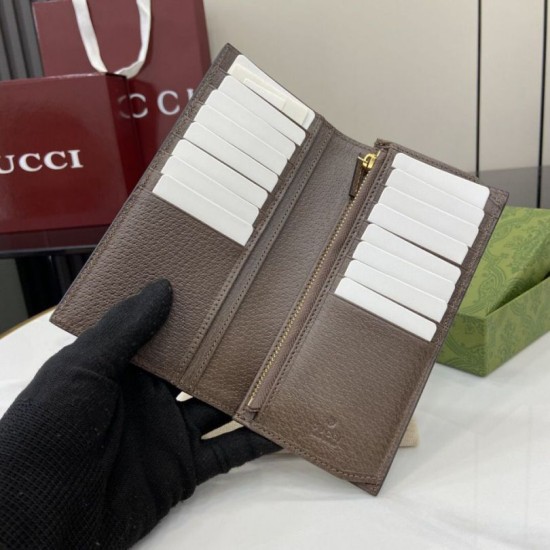 Mirror Quality Replica Gucci Ophidia Continental Wallet 791746 Brown Clone