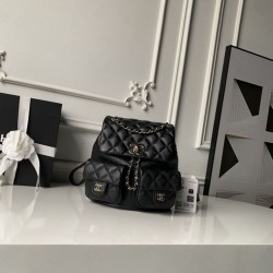 Mirror Quality Replica Chanel Duma Small Backpack 21cm Black Clone