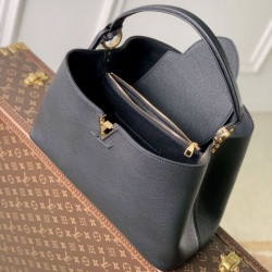 Mirror Quality Replica Louis Vuitton Capucines MM Bag M26259 Black Clone