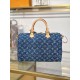 Mirror Quality Replica Louis Vuitton Speedy Soft 30 Monogram Denim Bag M14430 Blue Clone