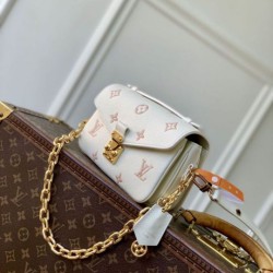 Mirror Quality Replica Louis Vuitton Pochette Métis East West Bag M27575 White Clone