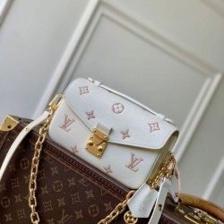 Mirror Quality Replica Louis Vuitton Pochette Métis East West Bag M27575 White Clone