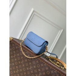 Luxury Replica Louis Vuitton Ivy Chain Wallet M27755 Blue Knockoff Mirror Quality Replica Louis Vuitton Ivy Chain Wallet M27755 Blue Clone