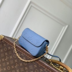 Mirror Quality Replica Louis Vuitton Ivy Chain Wallet M27755 Blue Clone