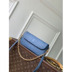 Mirror Quality Replica Louis Vuitton Ivy Chain Wallet M27755 Blue Clone