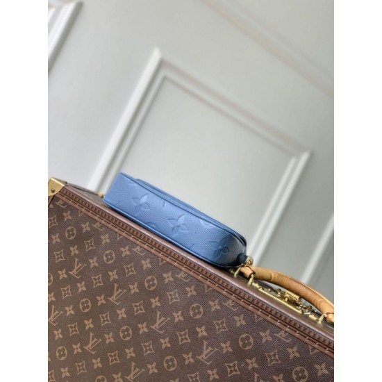 Luxury Replica Louis Vuitton Ivy Chain Wallet M27755 Blue Knockoff Mirror Quality Replica Louis Vuitton Ivy Chain Wallet M27755 Blue Clone