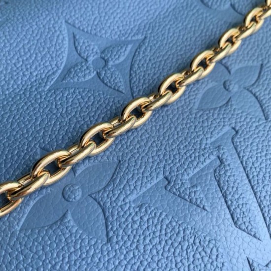Luxury Replica Louis Vuitton Ivy Chain Wallet M27755 Blue Knockoff Mirror Quality Replica Louis Vuitton Ivy Chain Wallet M27755 Blue Clone