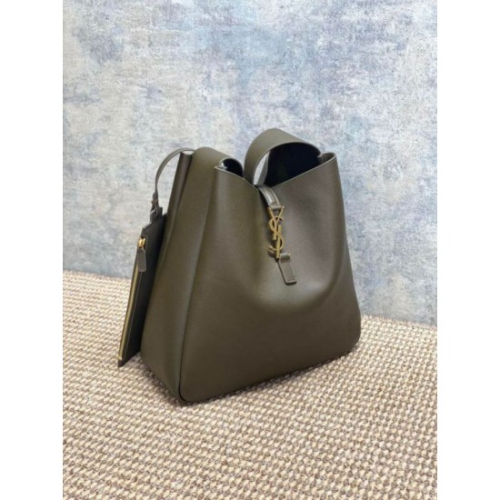 Luxury Replica YSL Saint Laurent Le 5 à 7 Large Soft Hobo Bag Light Moss Knockoff Mirror Quality Replica YSL Saint Laurent Le 5 à 7 Large Soft Hobo Bag Light Moss Clone