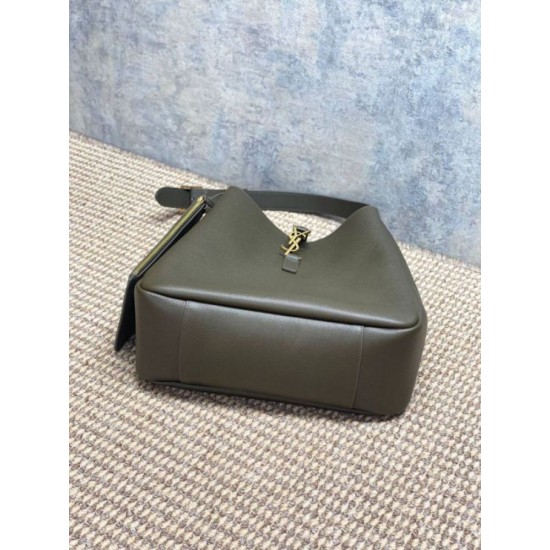 Luxury Replica YSL Saint Laurent Le 5 à 7 Large Soft Hobo Bag Light Moss Knockoff Mirror Quality Replica YSL Saint Laurent Le 5 à 7 Large Soft Hobo Bag Light Moss Clone