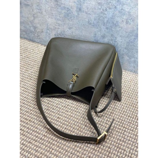 Luxury Replica YSL Saint Laurent Le 5 à 7 Large Soft Hobo Bag Light Moss Knockoff Mirror Quality Replica YSL Saint Laurent Le 5 à 7 Large Soft Hobo Bag Light Moss Clone