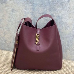 Mirror Quality Replica YSL Saint Laurent Le 5 à 7 Large Soft Hobo Bag Burgundy Clone