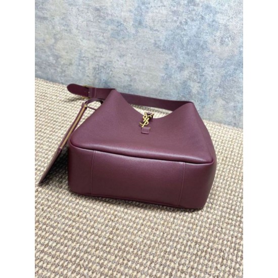Luxury Replica YSL Saint Laurent Le 5 à 7 Large Soft Hobo Bag Burgundy Knockoff Mirror Quality Replica YSL Saint Laurent Le 5 à 7 Large Soft Hobo Bag Burgundy Clone